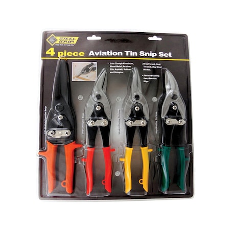 Steel Grip Snips Aviation 4Pc DR65476
